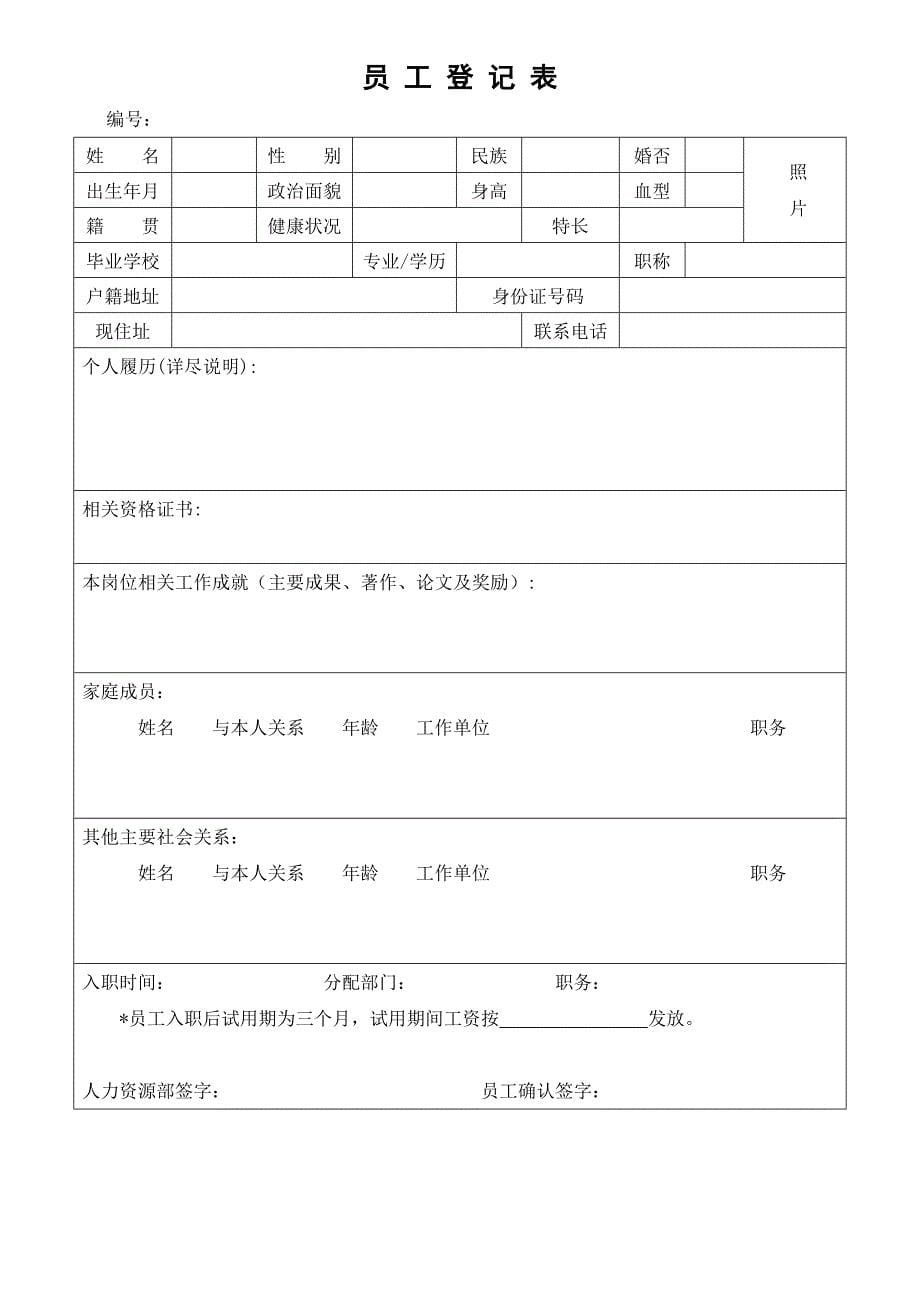 人事表格汇总表解读_第5页