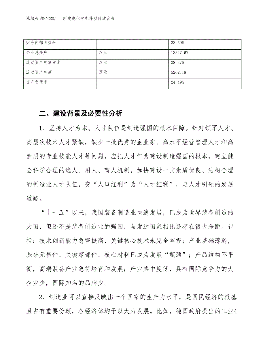 新建电化学配件项目建议书（总投资9000万元）_第3页