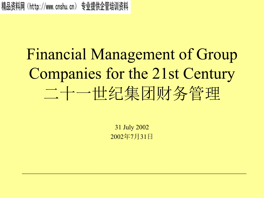 二十一世纪集团财务管理(1).ppt_第1页