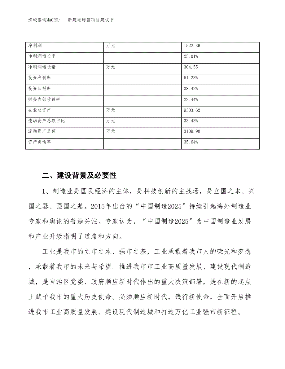 新建电烤箱项目建议书（总投资4000万元）_第3页