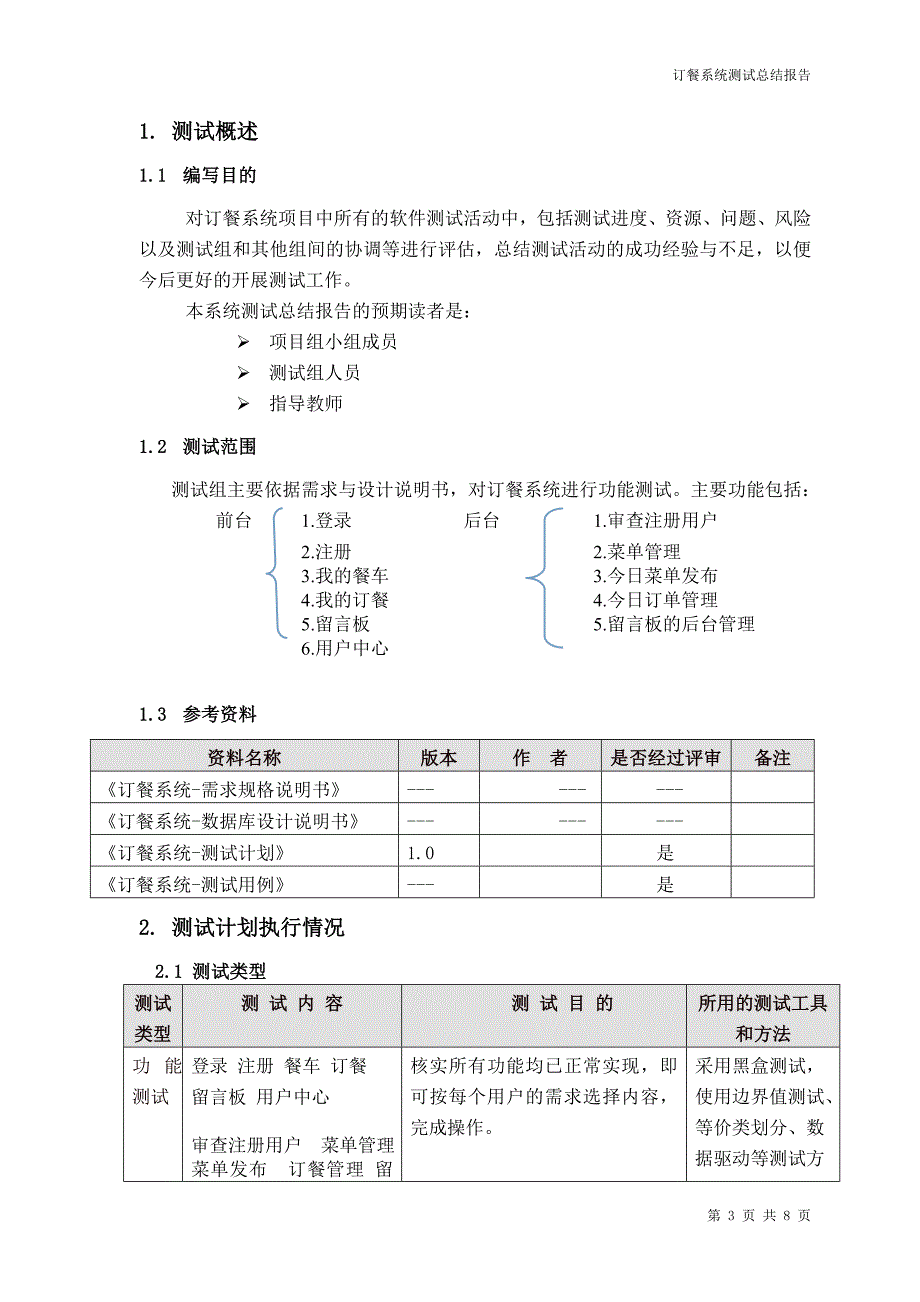 订餐系统软件测试总结报告分析_第3页