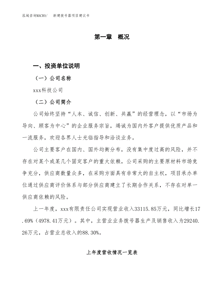 新建拨号器项目建议书（总投资24000万元）_第1页