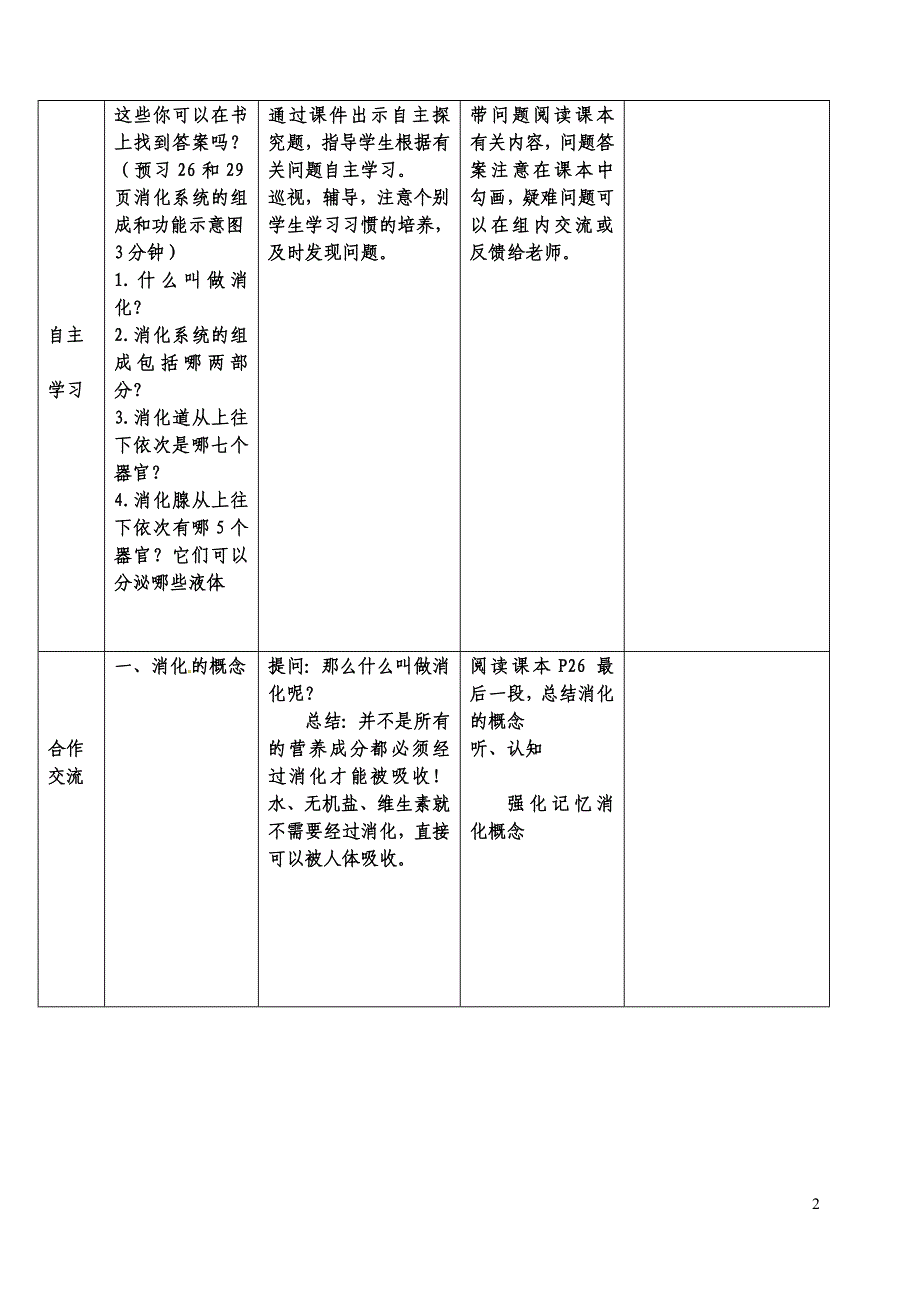 第二节   消化和吸收教案_第2页