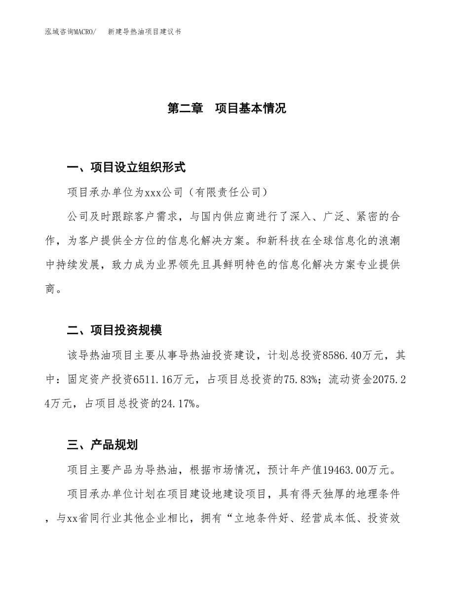 新建导热油项目建议书（总投资9000万元）_第5页