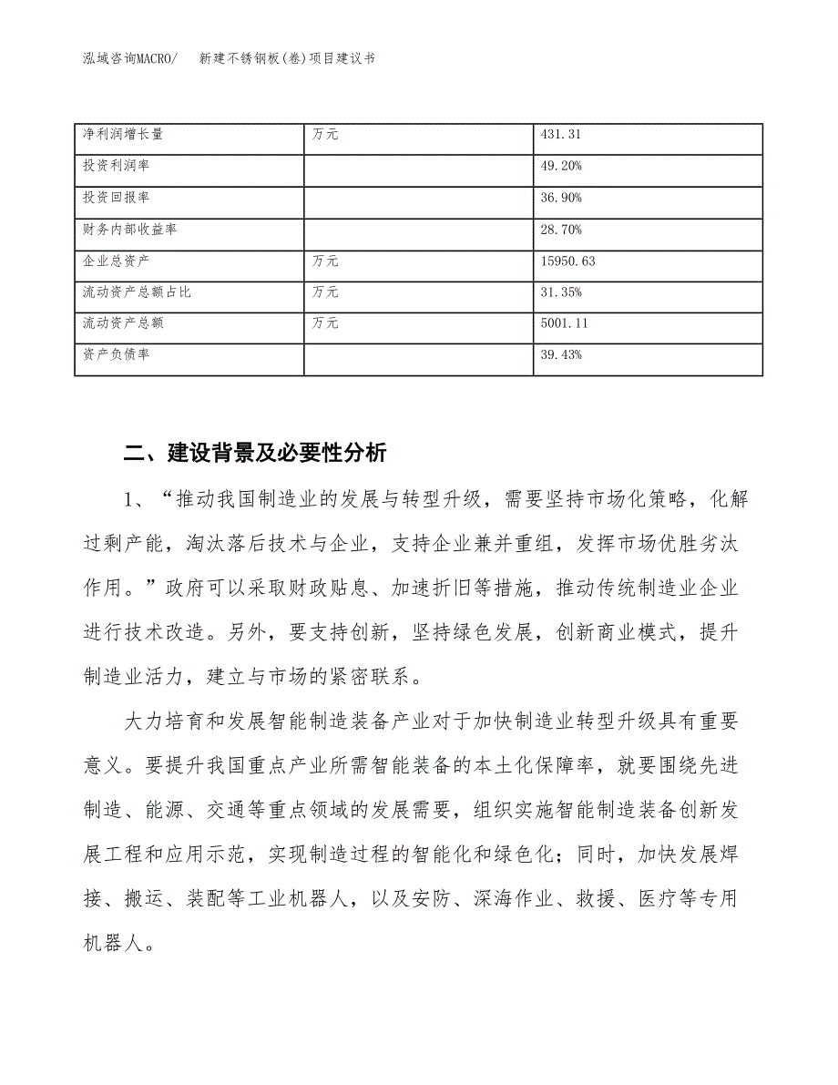 新建不锈钢板(卷)项目建议书（总投资10000万元）_第3页