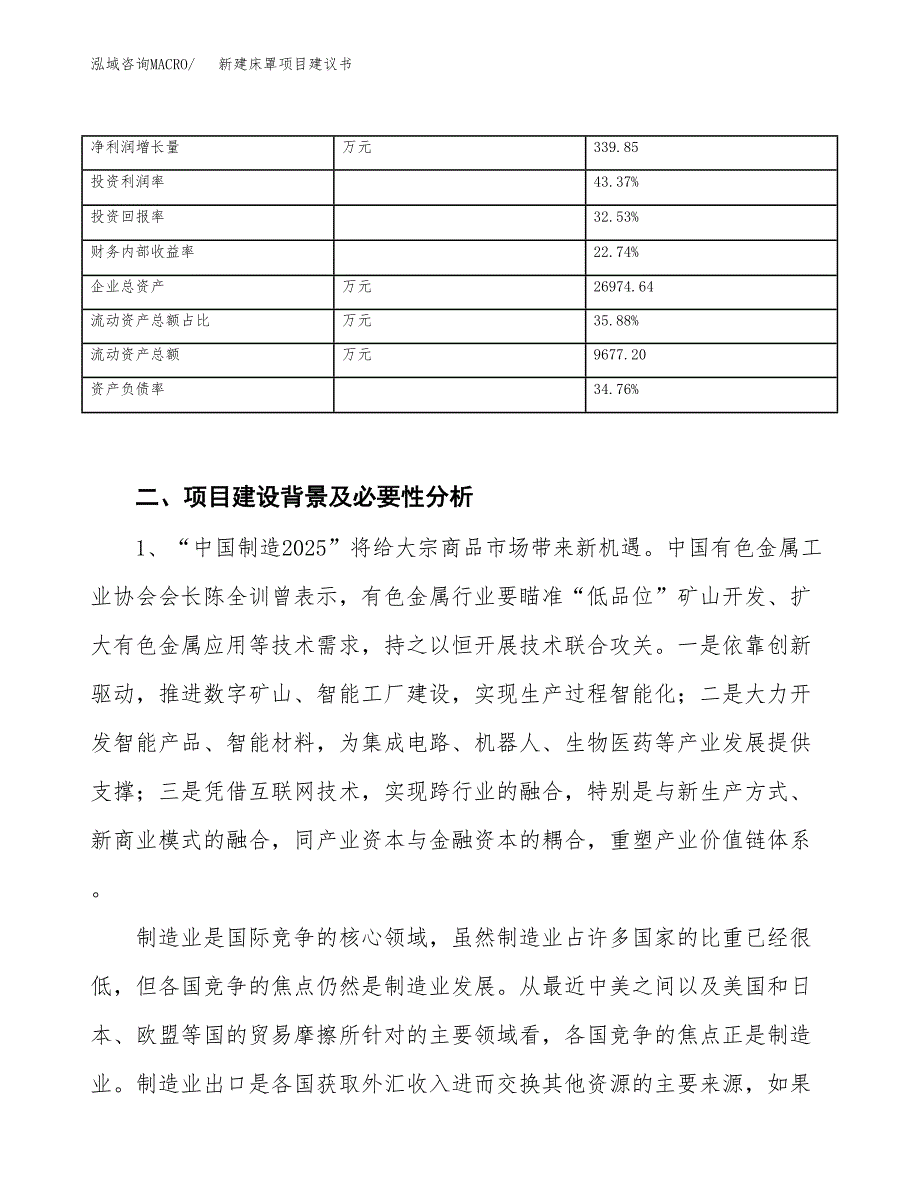 新建床罩项目建议书（总投资11000万元）_第3页