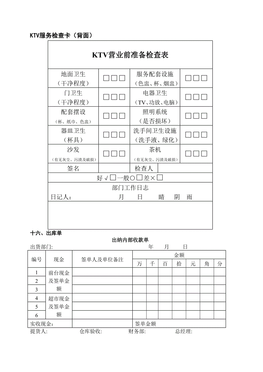 KTV管理常用表格(DOC)_第3页