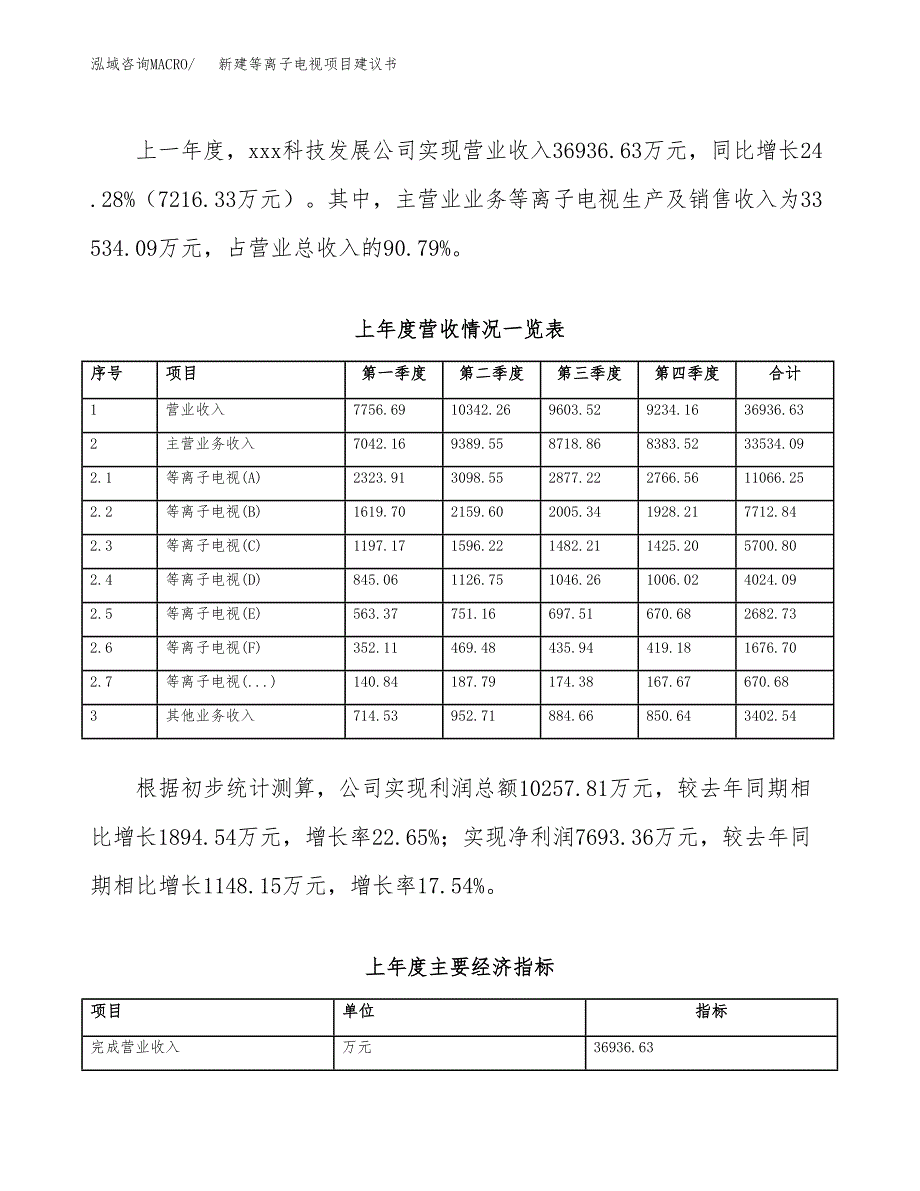 新建等离子电视项目建议书（总投资21000万元）_第2页