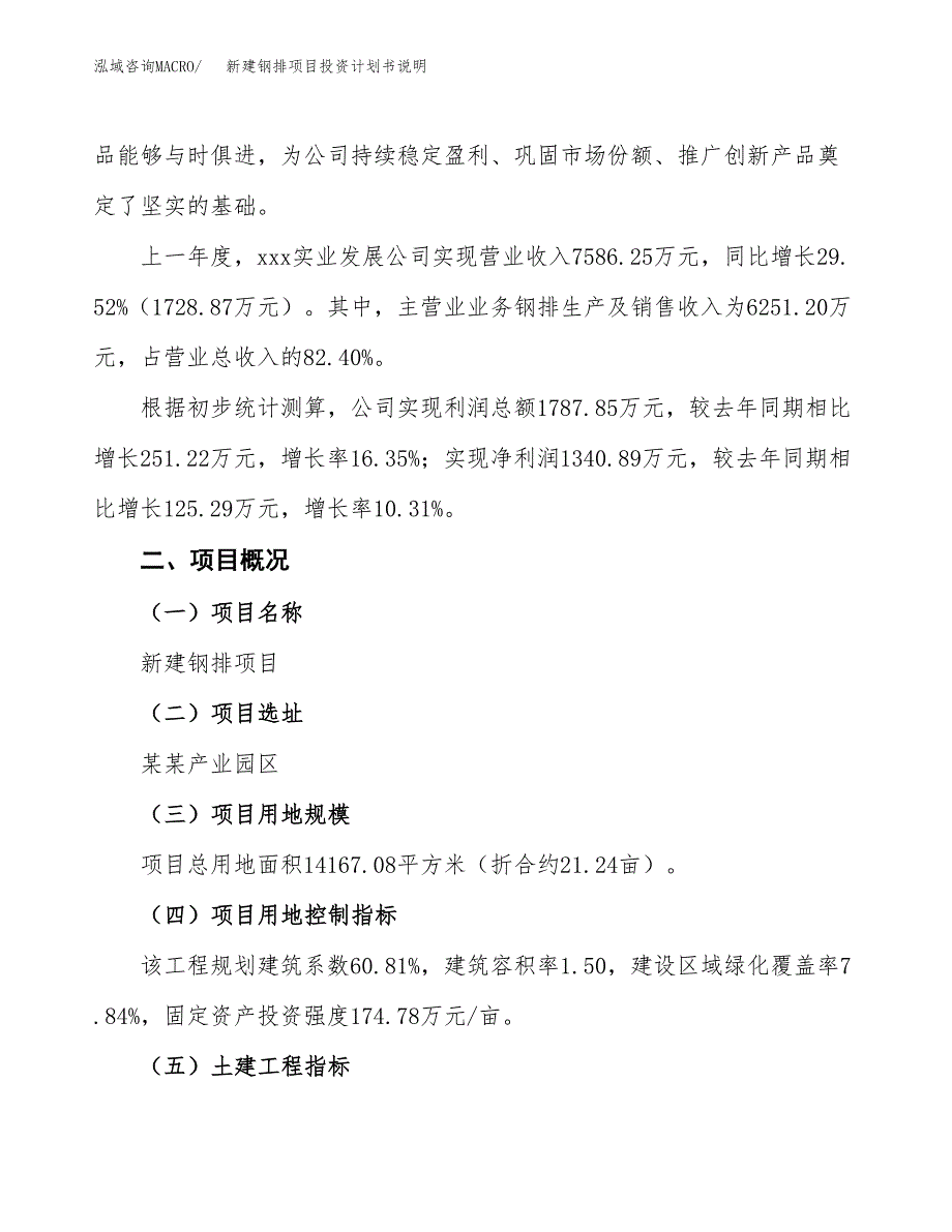 新建钢排项目投资计划书说明-参考_第2页