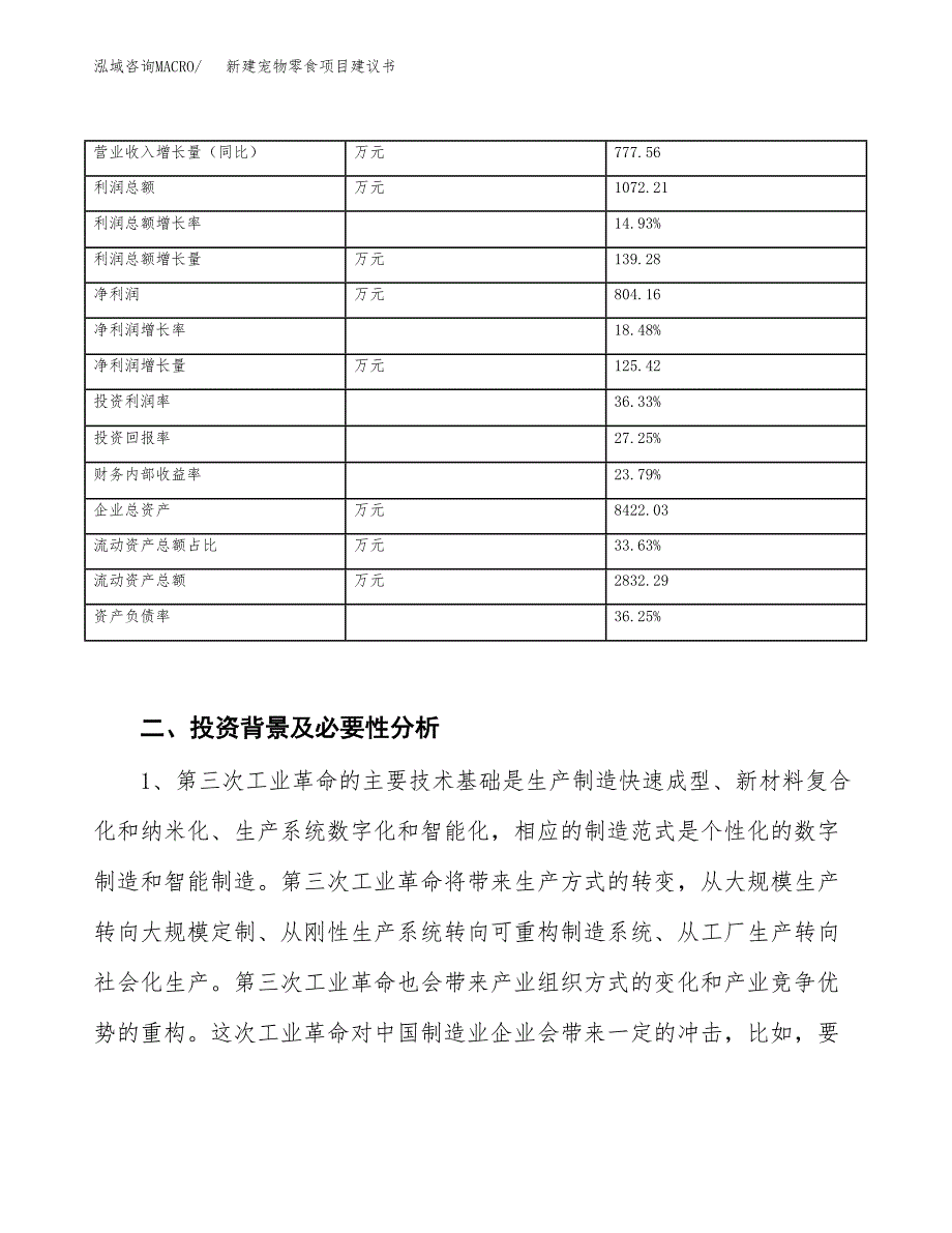 新建宠物零食项目建议书（总投资4000万元）_第3页