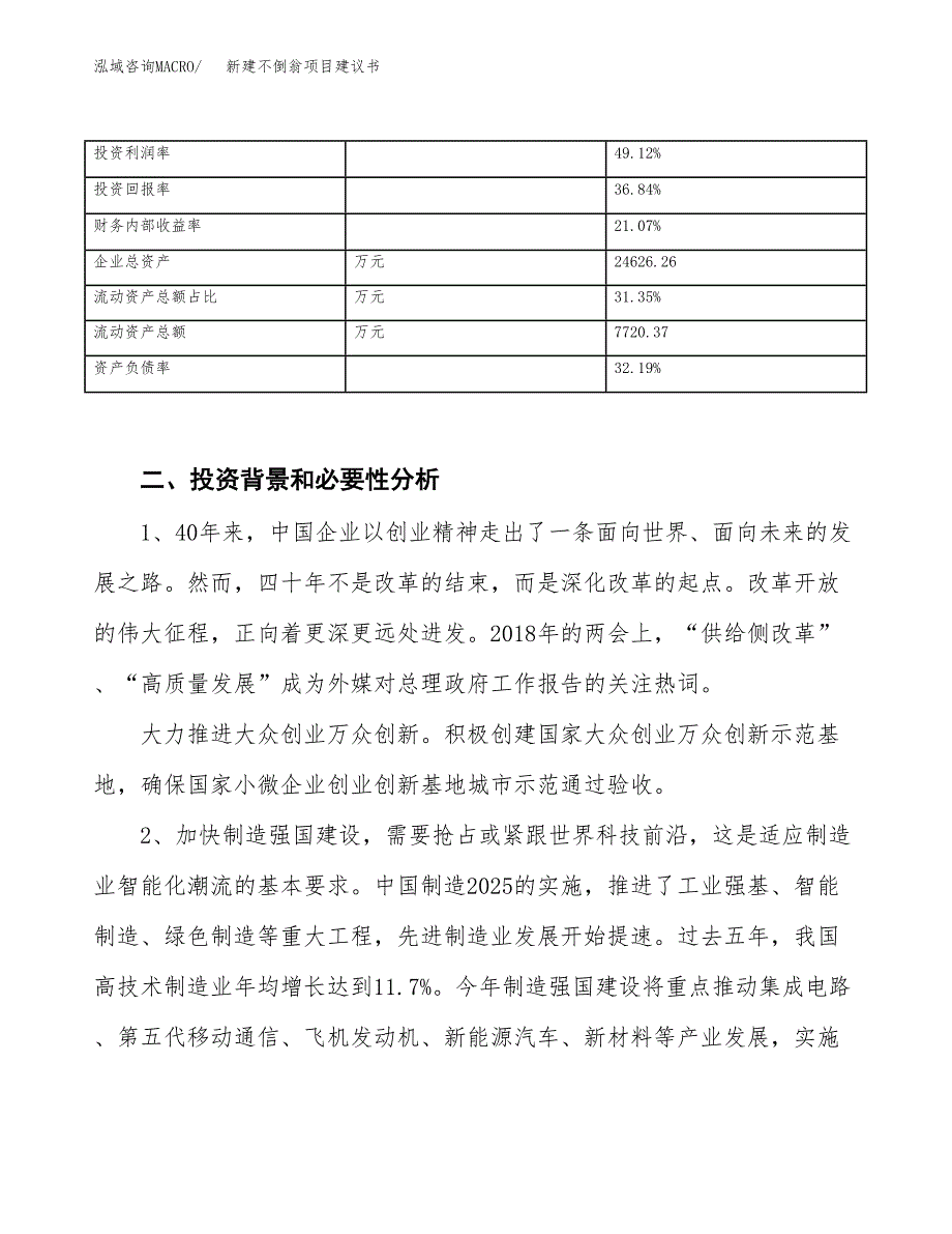 新建不倒翁项目建议书（总投资14000万元）_第3页