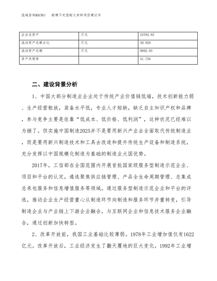 新建不定型耐火材料项目建议书（总投资16000万元）_第3页