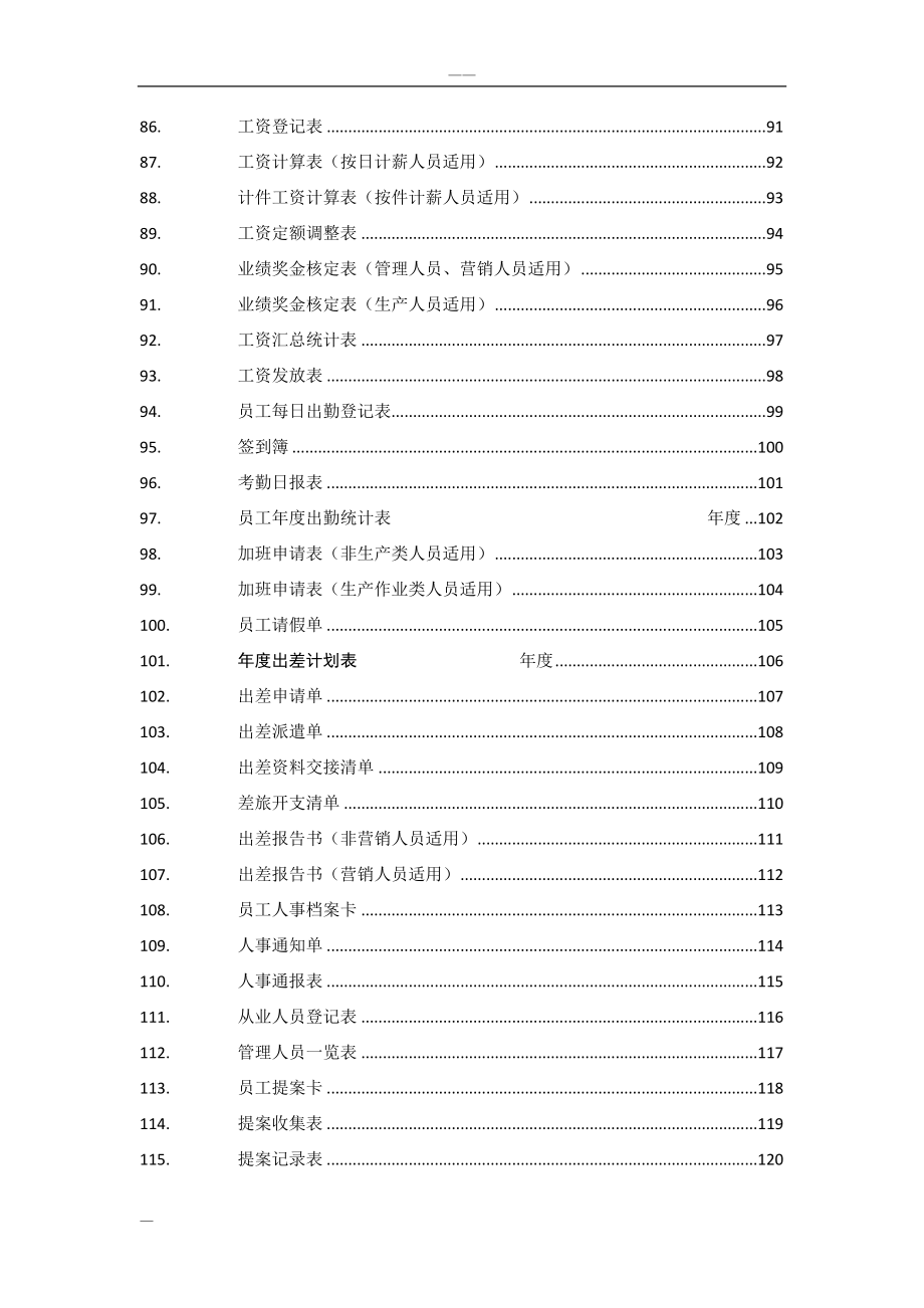 人力资源-部行政人事表格大全(125页)_第4页