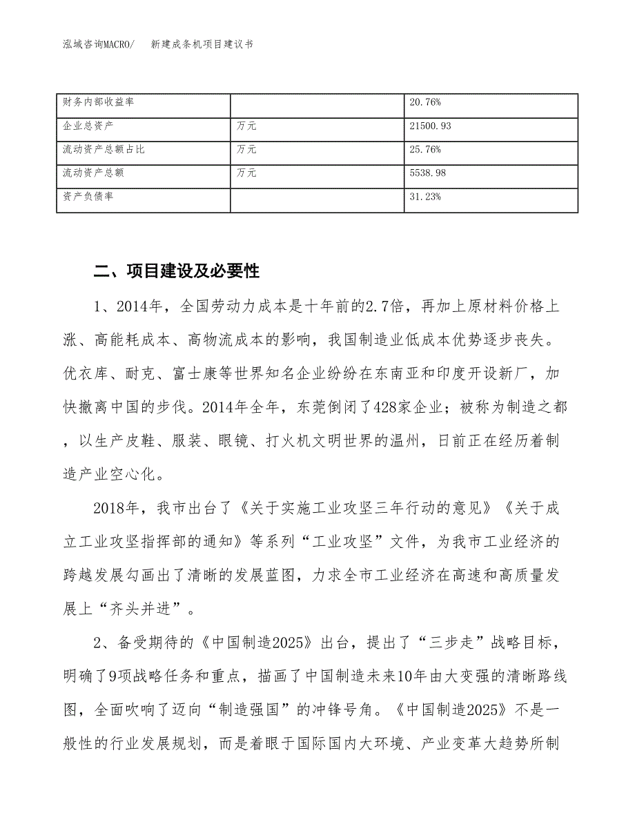 新建成条机项目建议书（总投资11000万元）_第3页