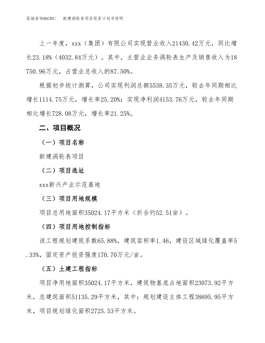 新建涡轮表项目投资计划书说明-参考_第2页