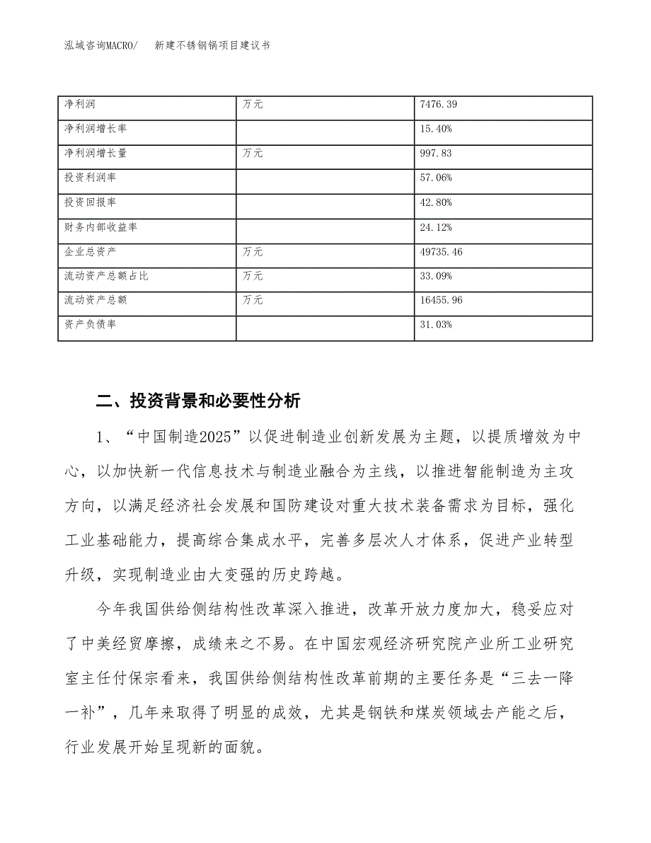 新建不锈钢锅项目建议书（总投资13000万元）_第3页