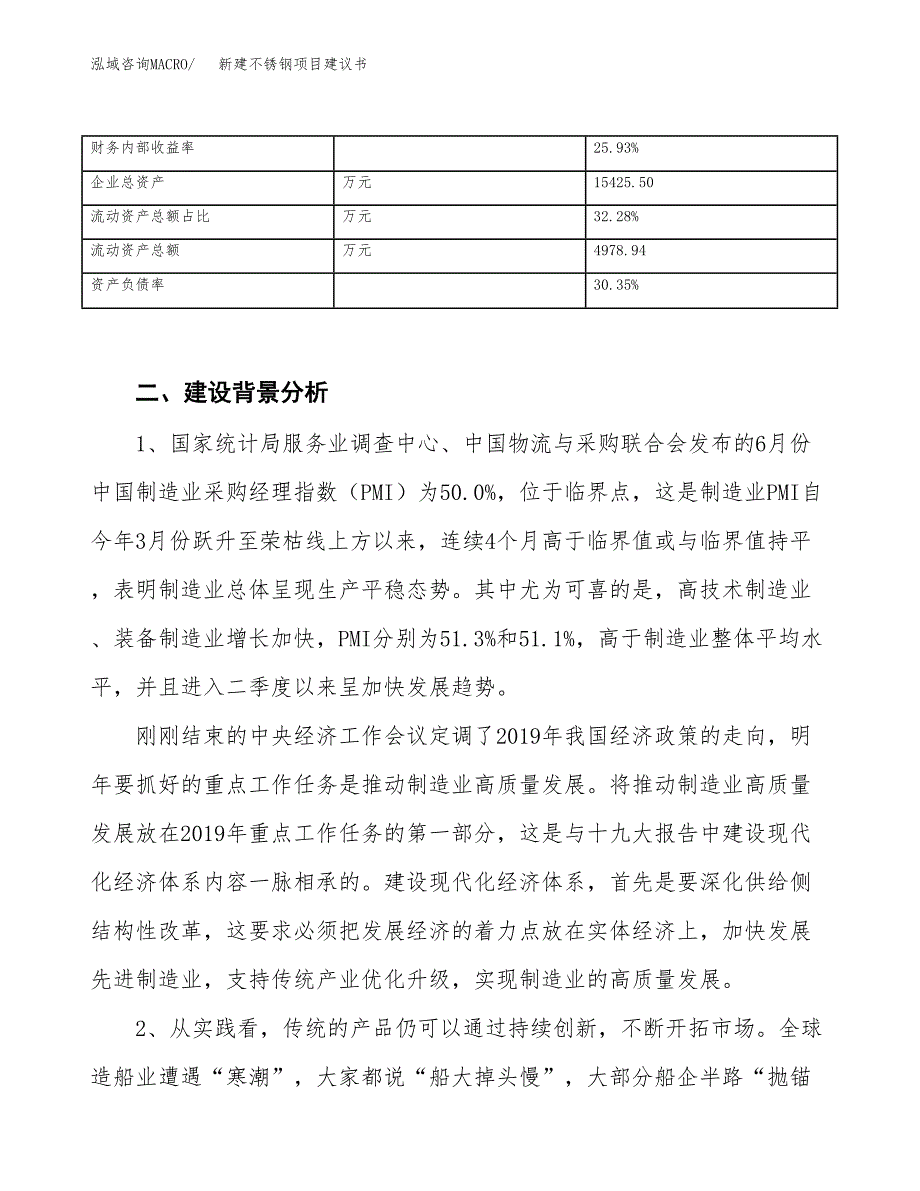 新建不锈钢项目建议书（总投资8000万元）_第3页