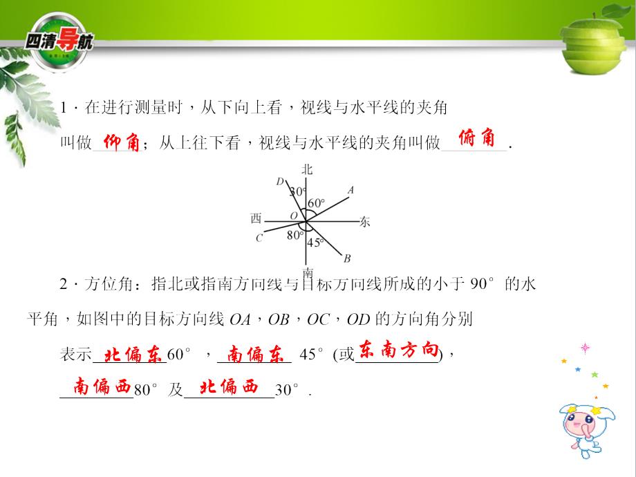 第24章解直角三角形第2课时仰角俯角方位角_第2页