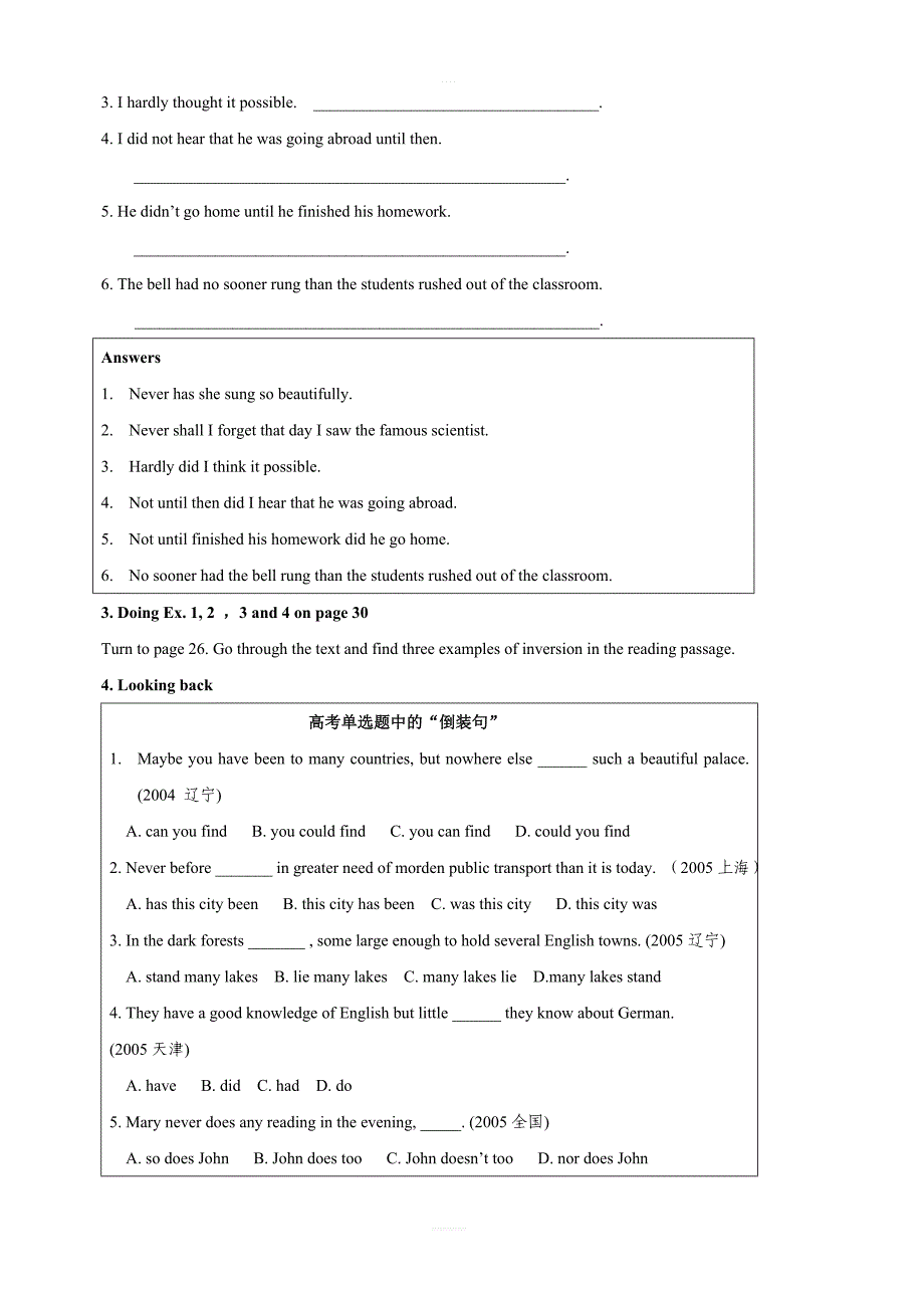 人教新课标高中英语必修5Unit4Makingthenews--period2教案_第3页