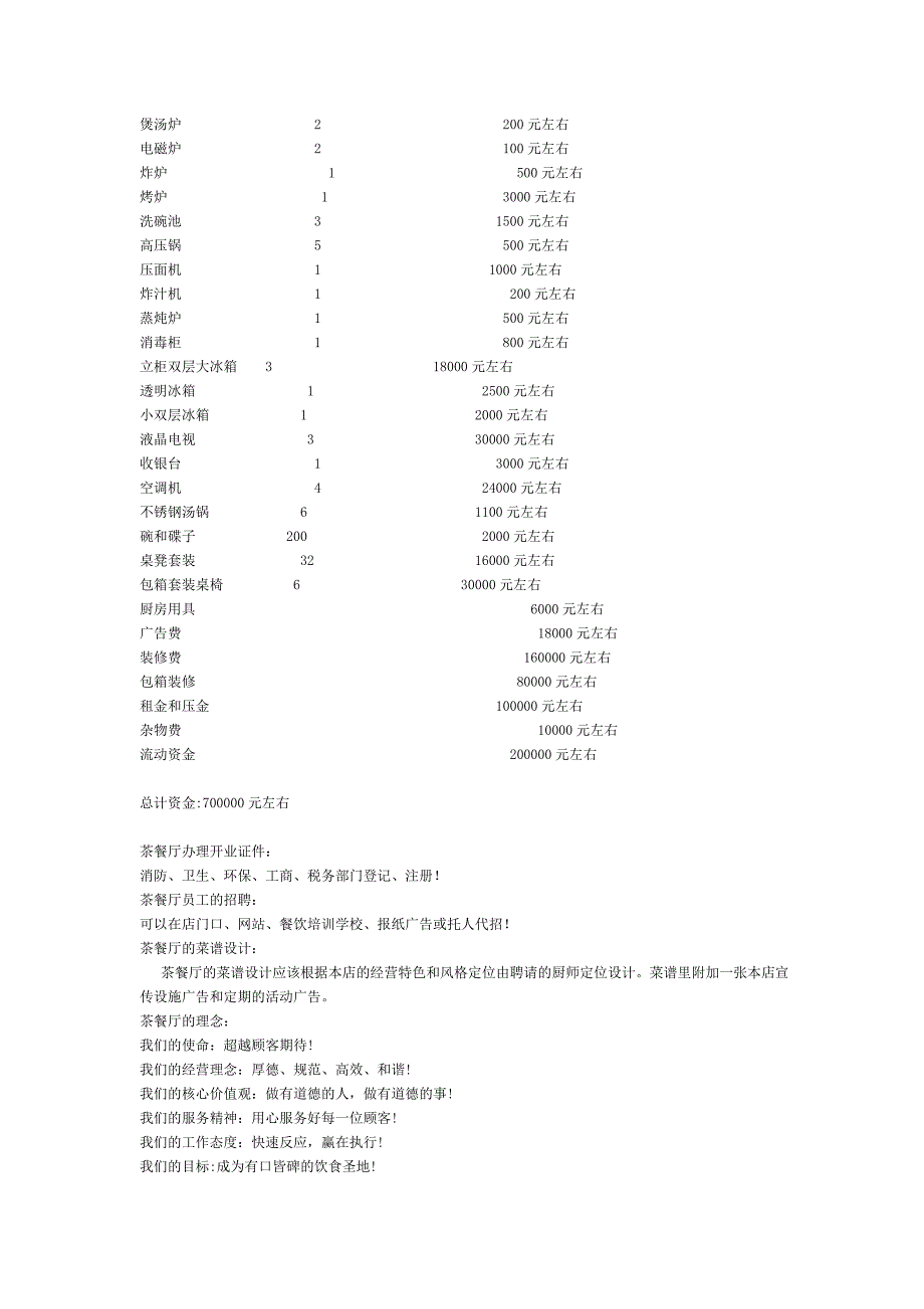 茶餐厅执行计划书_第3页