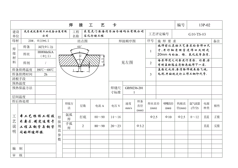 焊接工艺卡,作业指导书(最新)_第2页