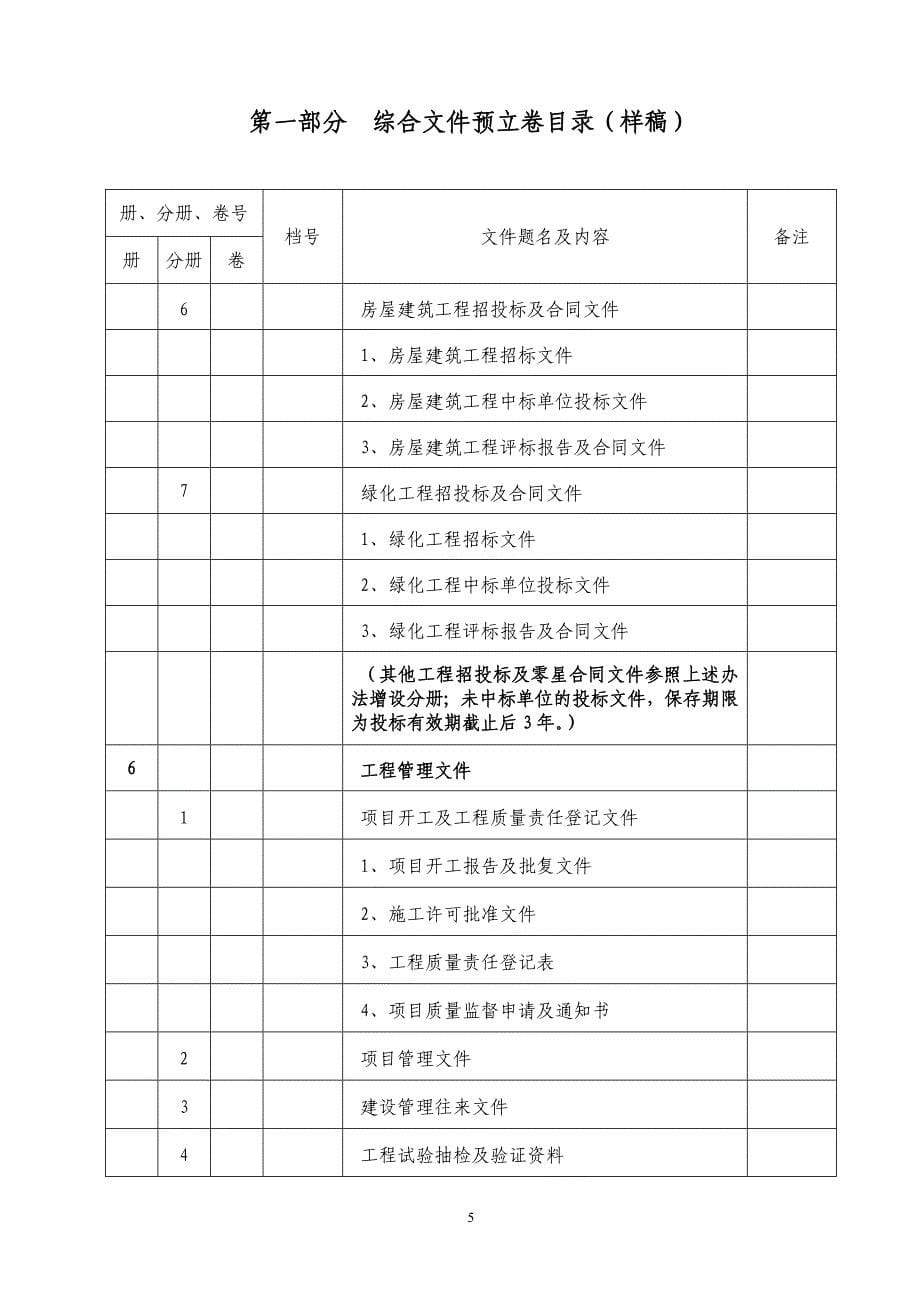 公路工程项目文件材料归档预立卷(DOC)_第5页