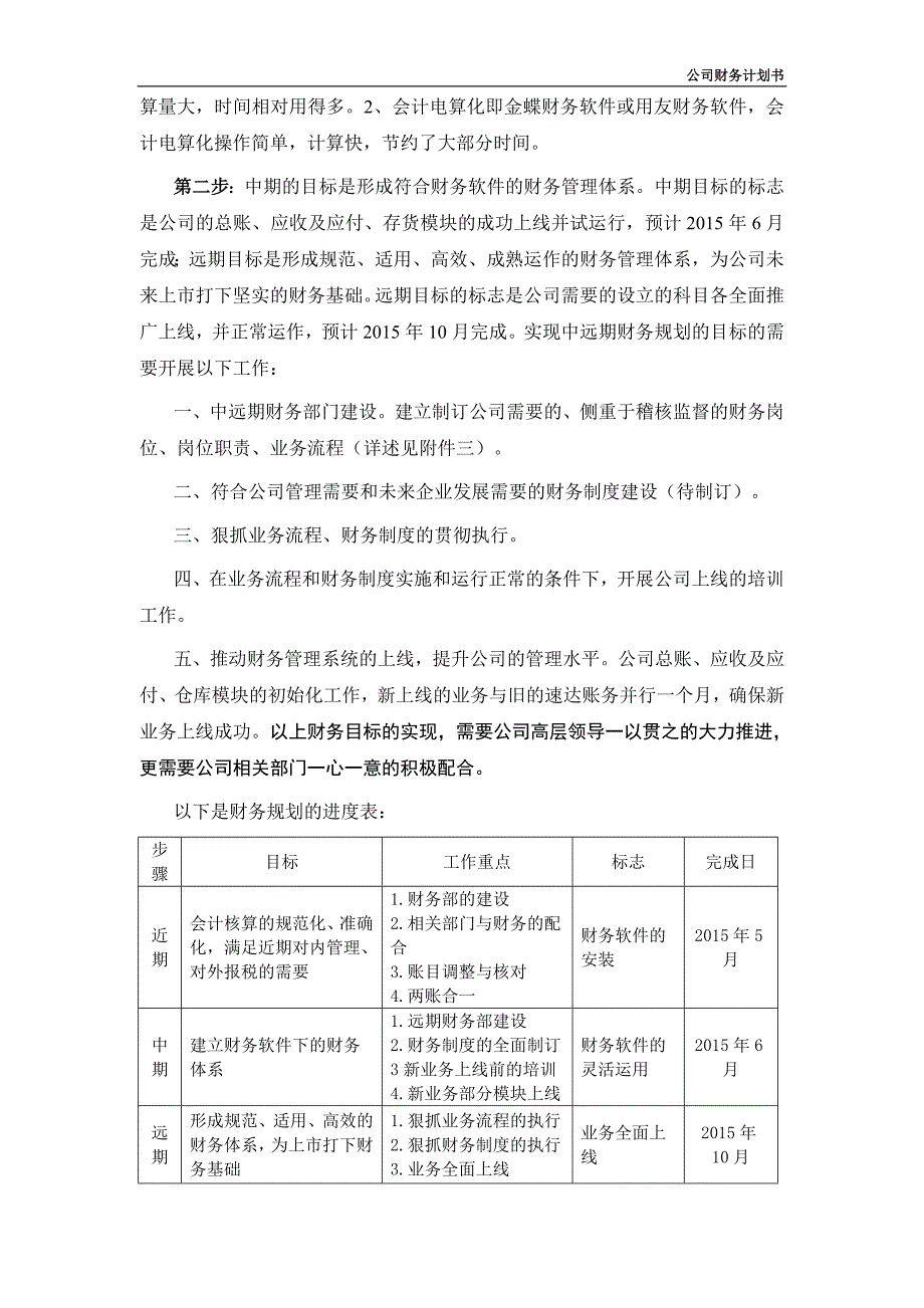 公司财务规划书_第2页