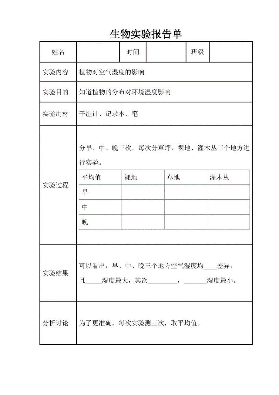 生物实验报告单1_第2页