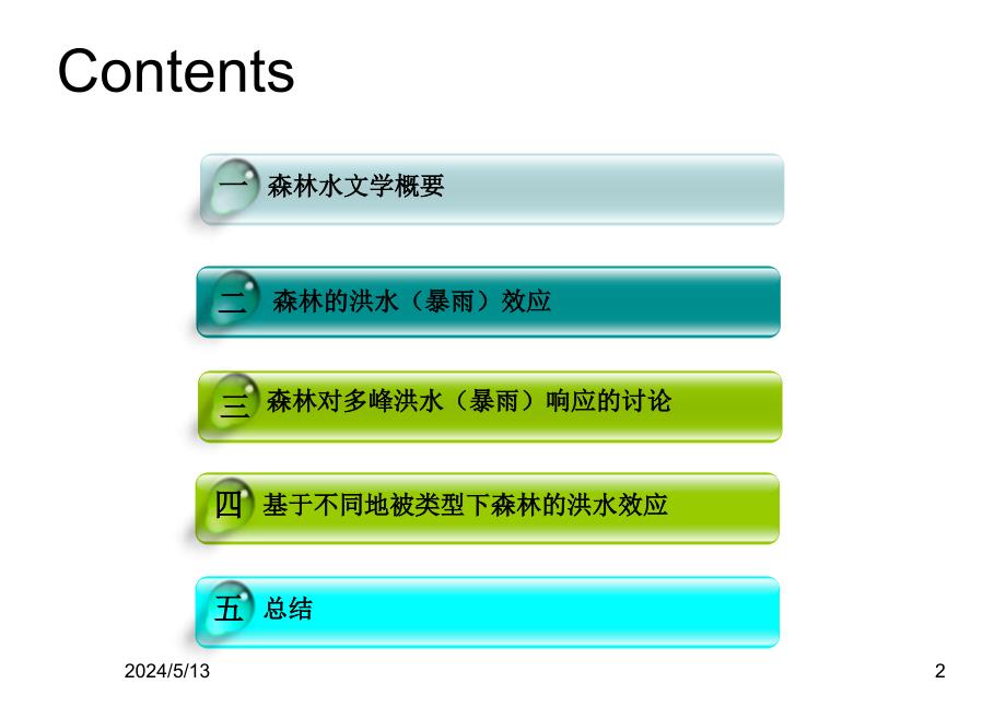 关于森林对流域内暴雨响应的初步认识幻灯片_第2页