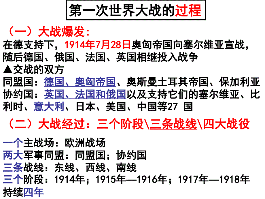 第一次世界大战经过人民版幻灯片_第3页