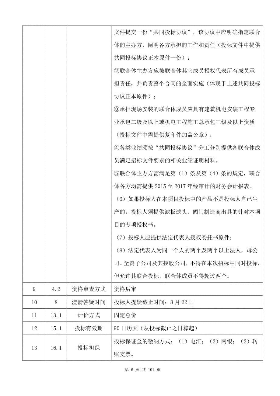 活性炭滤池、高效沉淀池设备采购与工艺系统集成安装项目招标文件_第5页