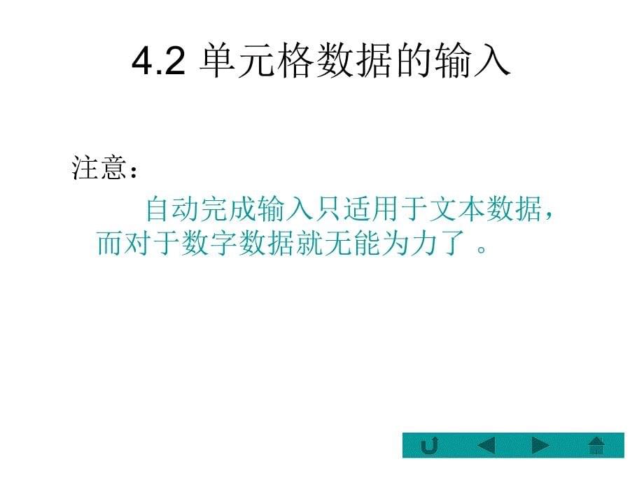 计算机文化基础WindowsXP版第4章节Excel电子表格幻灯片_第5页