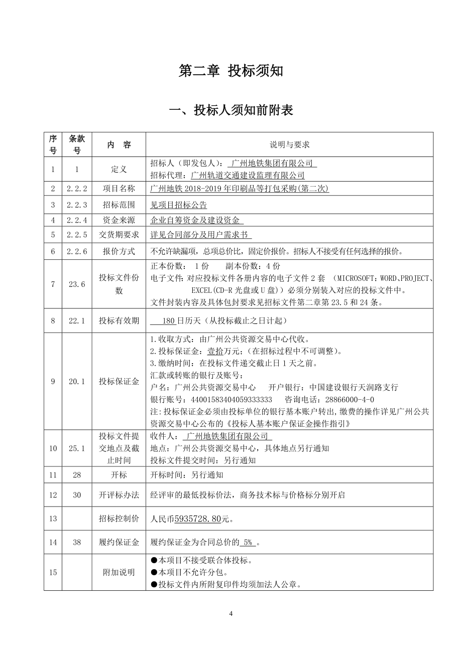 广州地铁2018-2019年印刷品等打包采购招标文件_第4页