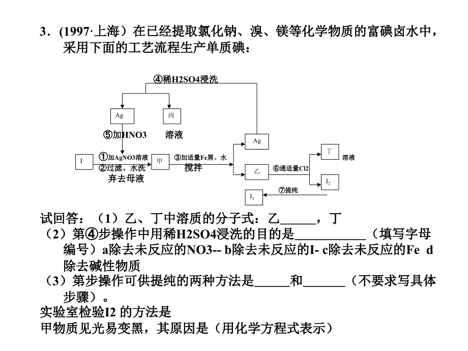 化学工艺流程问题历年高考真题汇总课件幻灯片_第4页