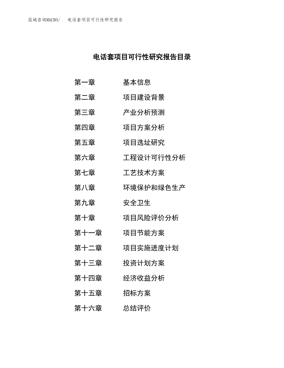 电话套项目可行性研究报告（总投资24000万元）_第2页