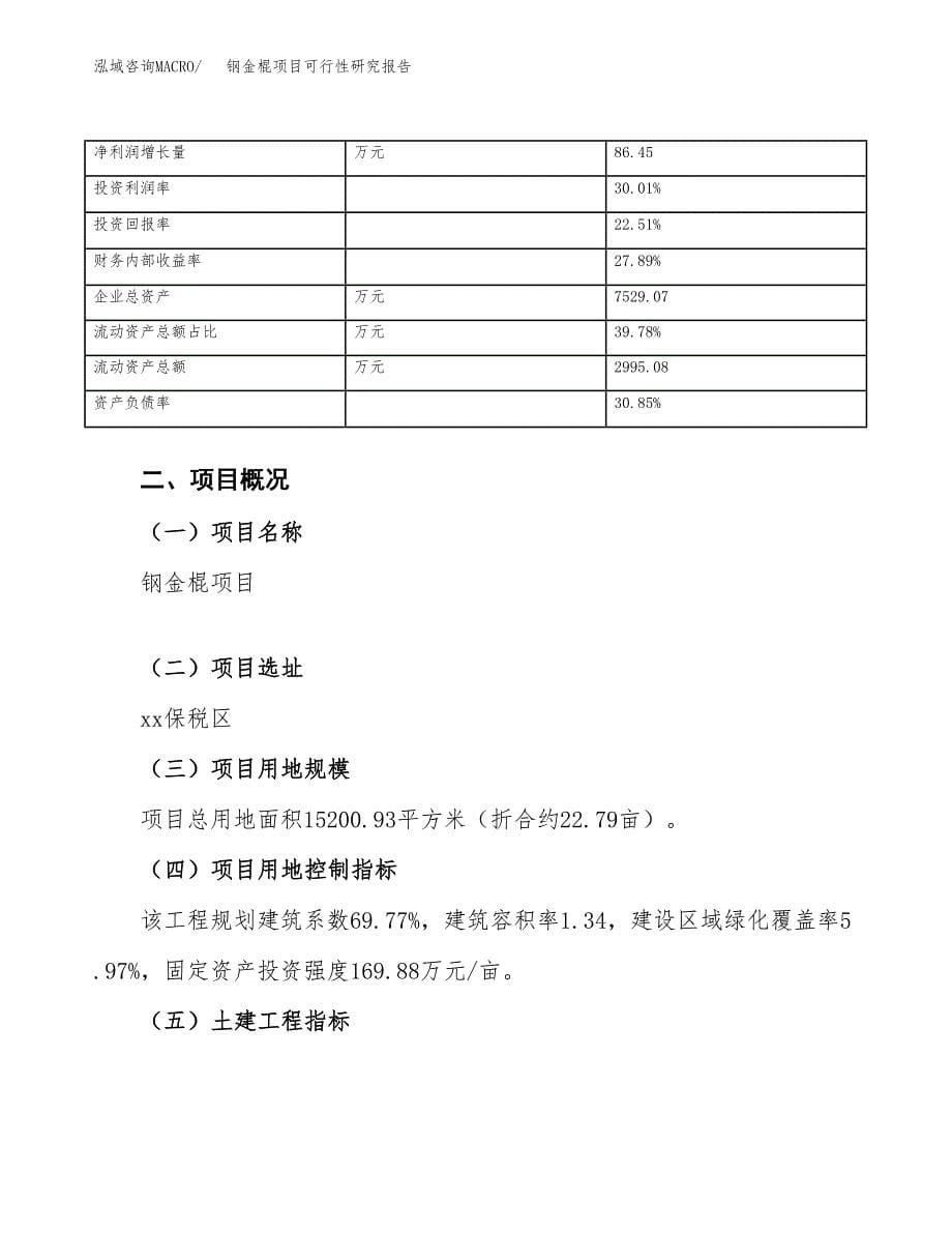 钢金棍项目可行性研究报告（总投资5000万元）_第5页