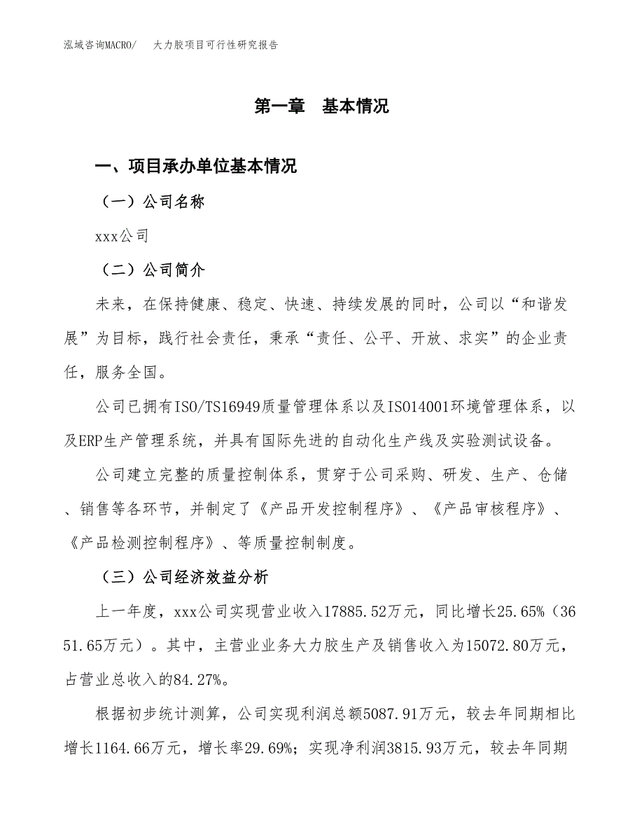 大力胶项目可行性研究报告（总投资21000万元）_第3页