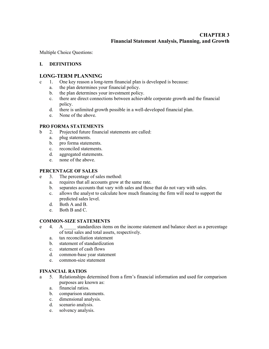 公司理财英文版题库3_第1页