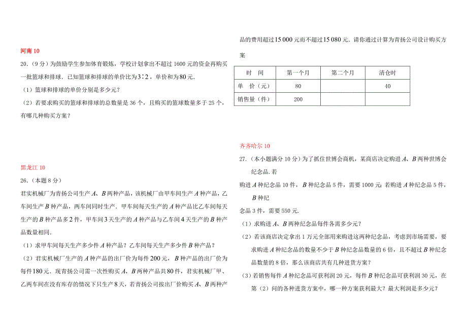 中考中的方程应用题_第2页