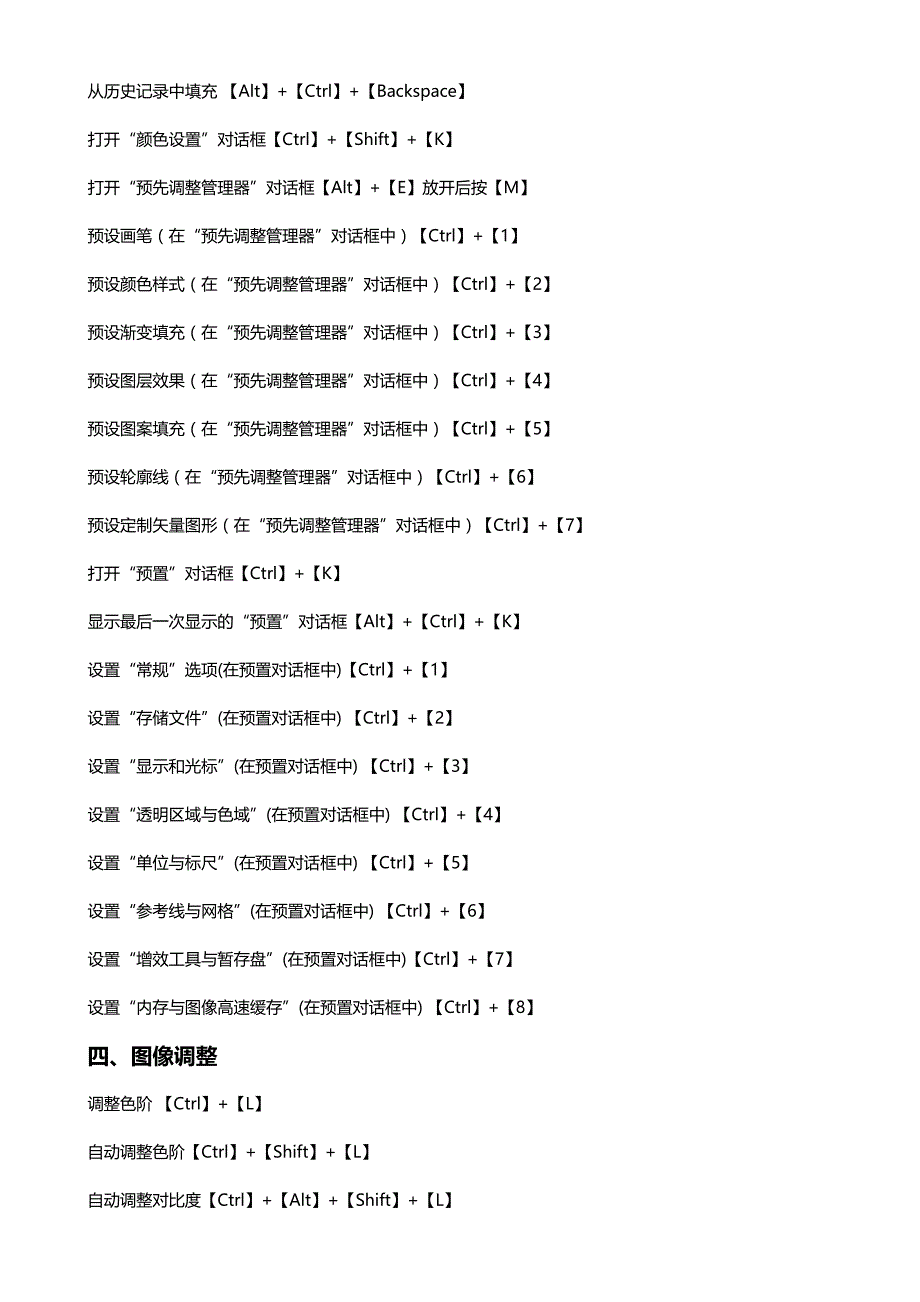 PhotoshopCC2018快捷键大全_第4页