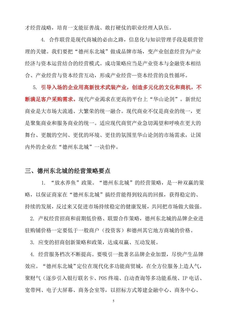 德州东北商贸城招商运营总体策划(草)案_第5页