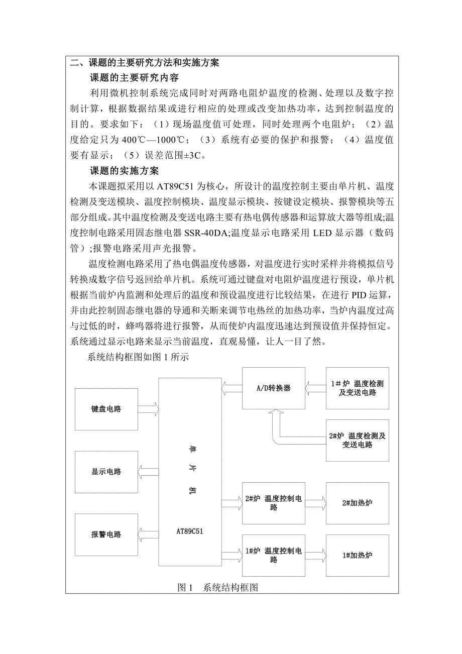 开题报告-加热炉温度控制系统设计_第5页