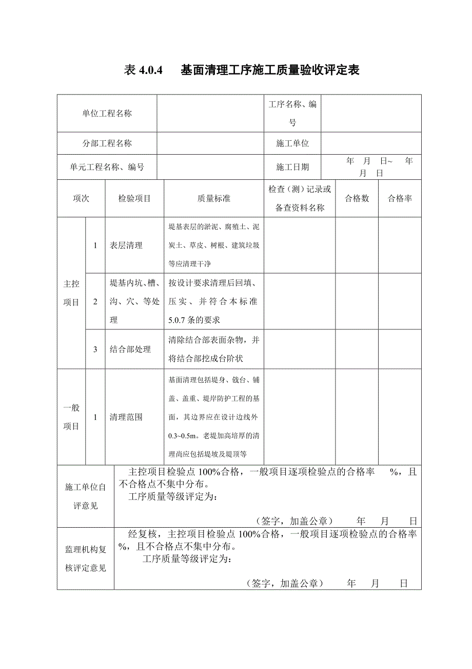 堤防工程质量验收评定表._第3页