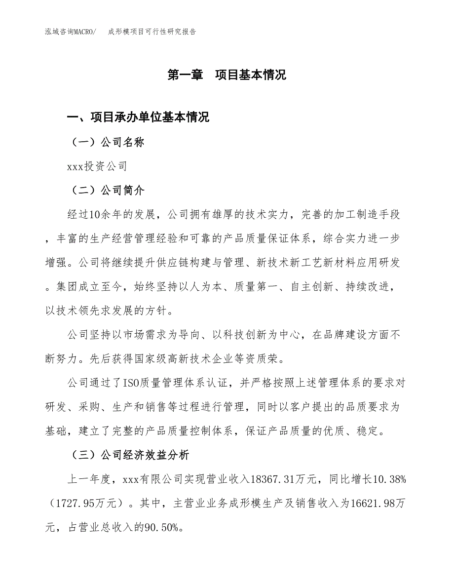 成形模项目可行性研究报告（总投资12000万元）_第3页