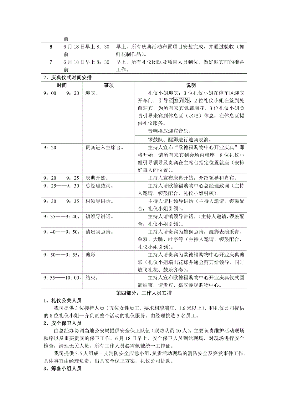 欧德福开业庆典方案_第4页