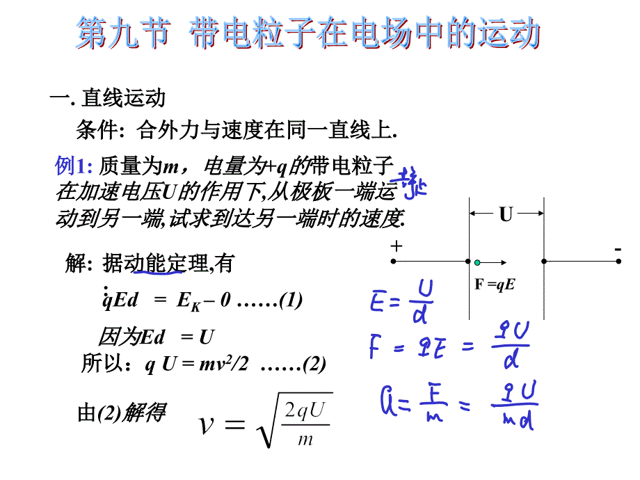 第九节带电粒子运动一课件_第3页