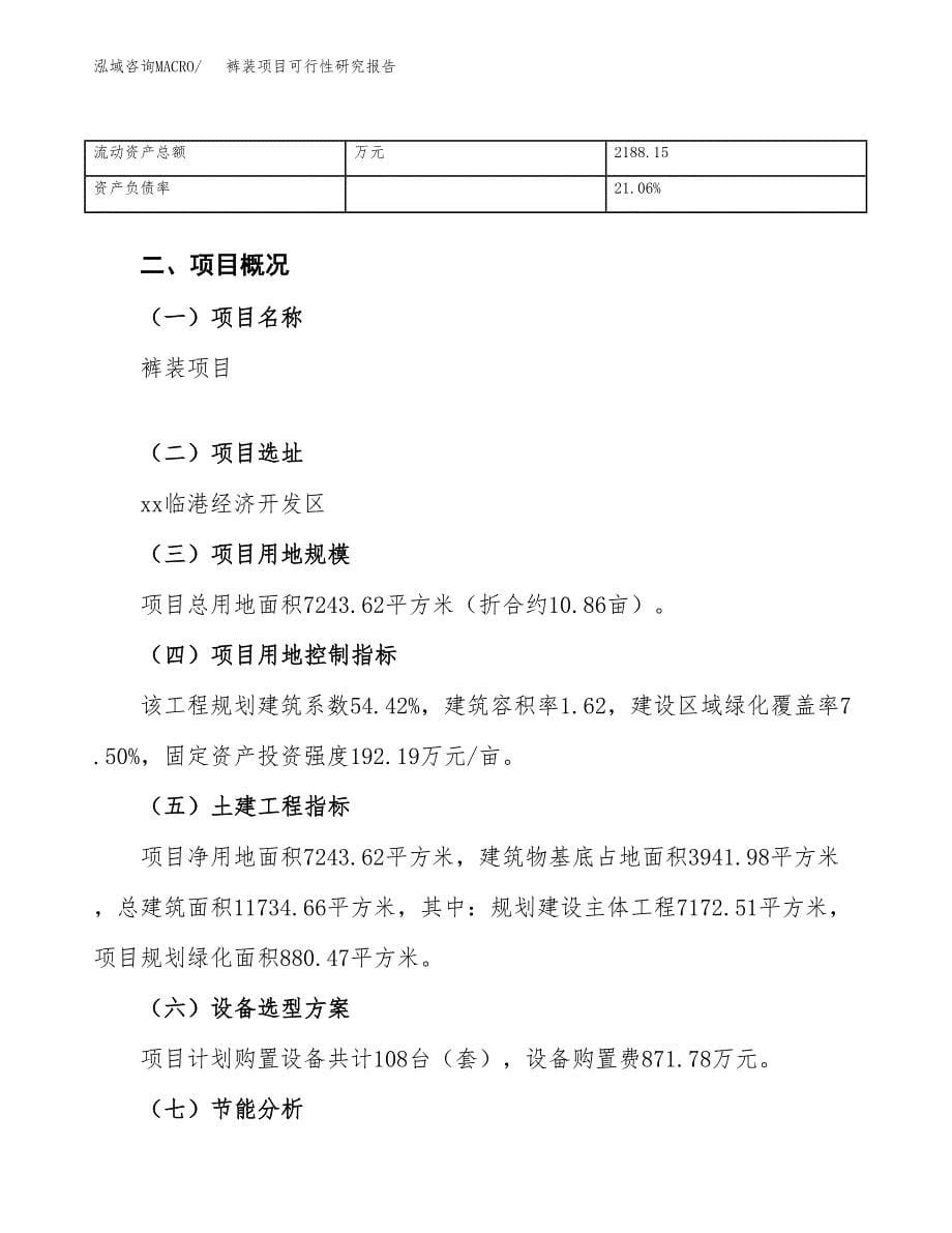 裤装项目可行性研究报告（总投资3000万元）_第5页