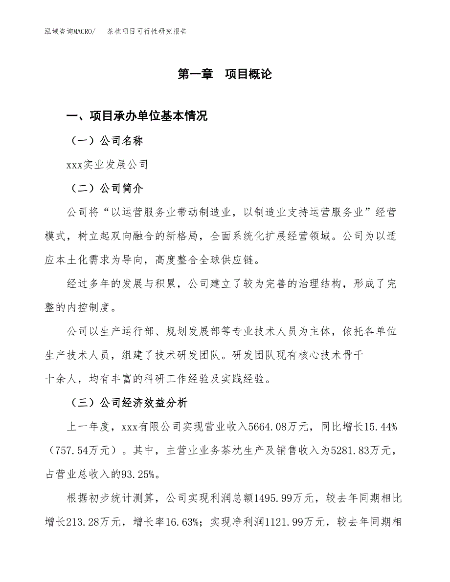 茶枕项目可行性研究报告（总投资10000万元）_第3页