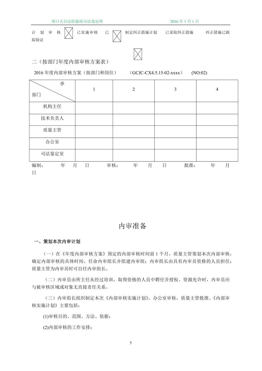 医临床司法鉴定所内审策划培训资料_第5页