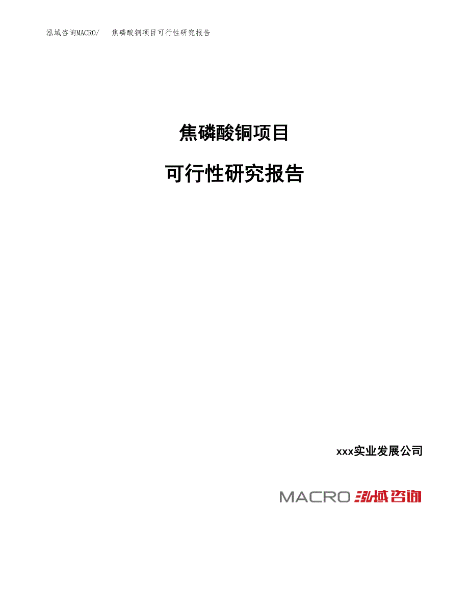 焦磷酸铜项目可行性研究报告（总投资17000万元）_第1页